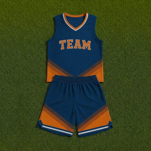 Ensemble short et maillot de basket personnalisé, uniforme d'équipe, vêtements de sport, polyester respirant, taille élastique, unisexe adulte CLUB Time - Product Image 1