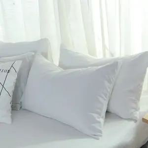 定制睡床枕头靠垫100% 涤纶面料白色热卖批发酒店枕头