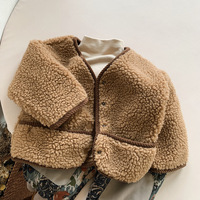 Manteau en fourrure peluche style coréen Hiver 2026 pour garçons et filles – Pull pour enfants
