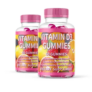 OEM/ODM Suministro a granel D3 Gummy Vitamin D3 5000IU Gomitas para adultos Niños Vitamin D3 Gomitas