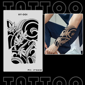Autocollants de tatouage temporaire motif fleur de cerisier, écologiques, imperméables, pour bras, dos, épaule, cou, art corporel - Product Image 3