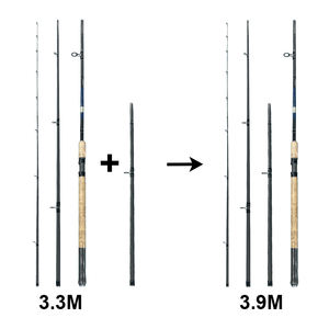 Nieuw Ontwerp Verstelbare Hengels 3.9M Kan Worden 3.3M Visfeeder Hengel 24T Koolstofvezel Vissen <span class=keywords><strong>Feeder</strong></span> Karper Hengels - Product Image 1
