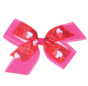 Jepit Rambut Anak Bentuk Hati untuk Hari Valentine, Grosir Custom, Hot Stamping, Model Tailcoat Bow, Duckbill Clip - Product Image 1