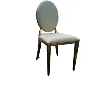 活动使用不锈钢黄金和白色婚礼华盛顿餐椅