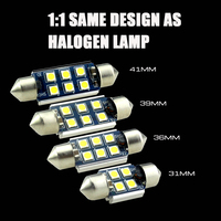 LANSEKO 578 211-2 212 569-2 6411 6451 41mm 42mm Festoon Canbus LED Ampoules d'intérieur 250LM Blanc pour éclairage de plaque d'immatriculation dôme