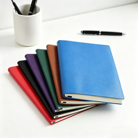 Carnet en cuir PU format A5 personnalisable 2026, reliure cousue, couverture rigide, pages lignées colorées pour journal, agenda, bloc-notes