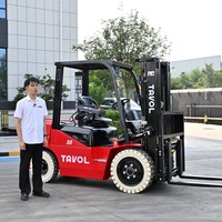Harga Pabrik Forklift Listrik Lithium TAVOL 3 Ton 3.5 Ton FWD Spesifikasi Garpu 1350x160x100mm Ban Solid Ready Stock