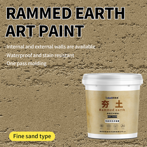 Peinture <span class=keywords><strong>effet</strong></span> terre battue, ton chaud terre cuite, alternative au plâtre d'argile, insonorisante acoustique pour murs de café et restaurants - Product Image 4