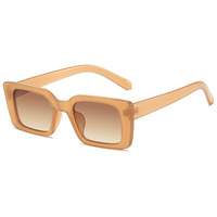 Chanceux rétro rectangulaire mode Internet célébrité lunettes de soleil cadre carré UV400 lentilles nuances LOGO personnalisé Vintage lunettes de soleil