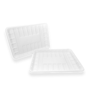 TP315 Biodegradable nvironmentally Eco Friendly white 215*140*15mm square container disposable plastic plate