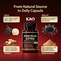 Stock disponible – Marque privée – MAN PLUS EXTRA – Capsules végétaliennes – Maca, Ashwagandha, Ginseng, Shilajit – Complément Herbal pour la Vitalité Masculine