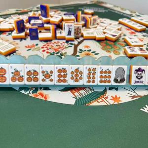 Halloween Mahjong Set 160 Tiles Gothic <strong>Hocus</strong> <strong>Pocus</strong> Spooky Acrylic <strong>Game</strong> with Spiders Case Portable Water Resistant Party Gift - Product Image 5