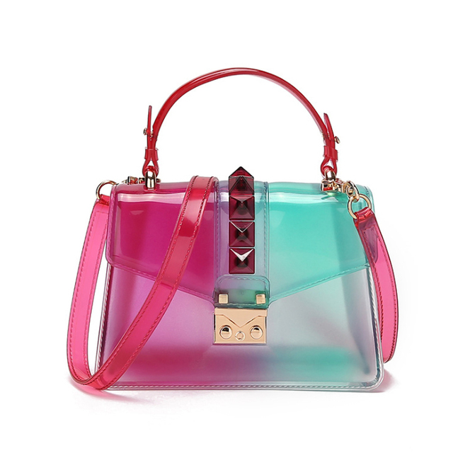 Fashion Ladies Transparent Handbag PVC Jelly Bags for Women