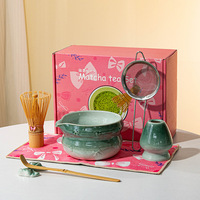 Ensembles de Matcha Japonais Cérémoniels Personnalisables – Kits de 7 Pièces avec Fouet à Matcha, Cuillère et Support Chasen