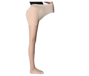 Chaussettes <span class=keywords><strong>de</strong></span> compression en collants solides taille haute avec bout ouvert <span class=keywords><strong>ou</strong></span> bout fermé collants d'hiver antibactériens tricotés - Product Image 5