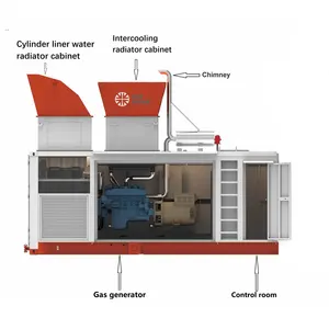 Juego de generador de gas natural, generador de gas natural a prueba de ruido, 500kw, 1000kw, 2000kw, 1000kva, 2000kva