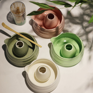 Ensemble de <span class=keywords><strong>matcha</strong></span> japonais personnalisé vert 4 pièces avec fouet et bols en bambou pour le thé et le café, coffret cadeau fouet à <span class=keywords><strong>matcha</strong></span> - Product Image 4