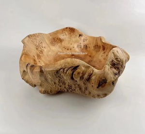 Guansen - Tazón para ensalada <span class=keywords><strong>grande</strong></span> de madera maciza de raíz de cedro rara, hecho a mano, estilo rústico, ecológico, <span class=keywords><strong>personalizado</strong></span>, para fiestas - Product Image 4