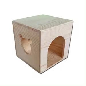 บ้านแมวไม้พับได้ทำจากไม้ลายสัตว์บ้านแมวแข็งออกแบบอย่างสวยงาม - Product Image 3