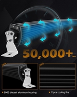 Barre lumineuse LED de conduite à 3 rangées, 12V 24V, E-mark CE, 9D 130W 195W, barre lumineuse tout-terrain incurvée, 22 pouces, pour pick-up
