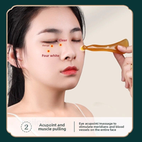 Planche Gua Sha en corne de bœuf naturelle authentique, stimulante des méridiens, outil puissant universel pour la beauté du visage et du corps entier, lifting facial