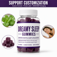 Gommes à mâcher sans sucre au goût naturel pour le sommeil, texture moelleuse, sensation buccale optimale, ingrédients testés en laboratoire, transparence des ingrédients, approvisionnement mondial, HACCP