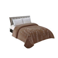 Design classique 100% Polyester microfibre maison literie broderie Patchwork housse de couette ensemble