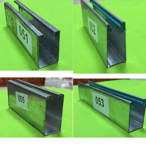 Aksesoris pintu rana rol ODM & OEM grosir rel panduan besi galvanis saluran samping untuk pintu rana rol - Product Image 2