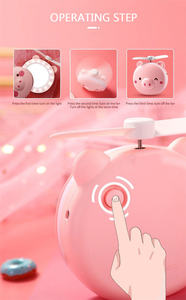 Mini ventilateur de maquillage extérieur portable et de poche, créatif, mignon, avec lumière LED, charge USB, ventilateur personnel à double lame - Product Image 5