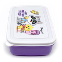 Boîte à lunch style dessin animé sans Bpa Boîte à bento pique-nique en plastique pour enfants Pack micro-ondes Mini boîte à lunch