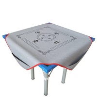 Tapis de Mahjong de Luxe Épais et Imperméable avec Poches, Antidérapant, Carré, pour Divertissement à Domicile et Utilisation au Poker
