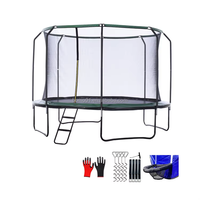 Trampoline rond Zoshine avec tente de protection et poteaux en fibre de verre, certifié ASTM, trampoline d'extérieur pour enfants et adultes avec filet de sécurité