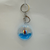 Llaveros de Plástico Líquido Personalizados, Regalo Promocional y Souvenirs, Colgante Decorativo Colorido con Lindos Flotadores 3D
