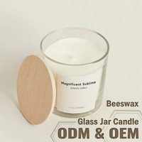 Nouvelle Arrivée Décoration Maison Bougies Parfumées en Verre Cire d'Abeille Coffret Parfum d'Ambiance pour Fêtes Cadeau de Pendaison de Crémaillère