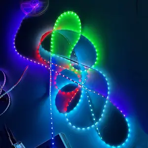 Super Slim 4MM brightest low temperature hotel bar car villa decorate Chip COB Flexible chasing led smart strip lights