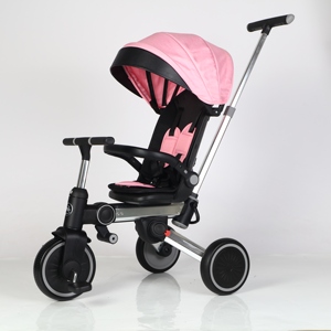 Tricycle pour enfants en alliage d'aluminium avec 3 roues en PU, tricycle pour enfants avec musique et lumière de sécurité - Product Image 2