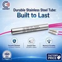 Splitter Serat Optik Multimode FBT Kexint High Performance 1x3 OM4 850nm 0.9mm Loose Tube Konektor LC/PC