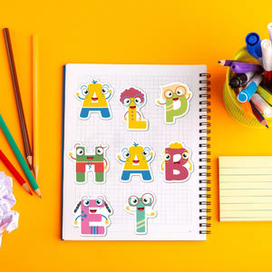 Vinilo impermeable personalizado lindo alfabeto <span class=keywords><strong>inglés</strong></span> troquelado pegatinas decorativas pegatinas de vinilo impermeables - Product Image 6