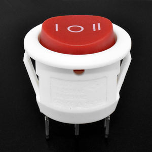 KCD1 3针摇臂开关W/R 3位置红色250vac最大电压开-关-开功能<span class=keywords><strong>CQC</strong></span>认证 - Product Image 3