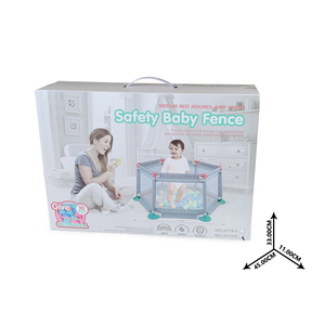 Haute qualité grande taille portes en plastique sûr bébé clôture parc Portable petit quatre coins jouer cour aire de jeux avec balle - Product Image 4