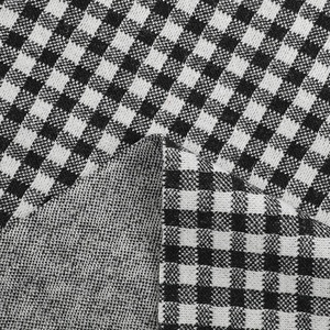 Tela de punto jacquard elástica teñida con hilo a cuadros, tela lisa con efecto slub, ecológica, de peso medio, para trajes de niños y niñas, tartán. - Product Image 4