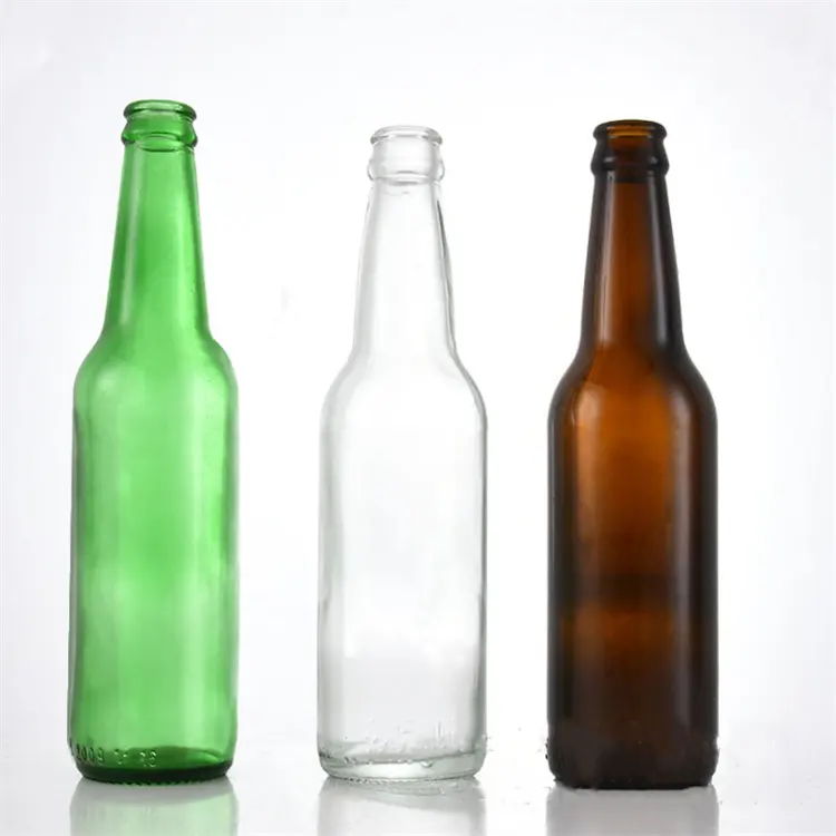 250Ml 330Ml 500Ml Amber Groen Bier Wijn Drank Glazen Fles Met Metalen Deksel