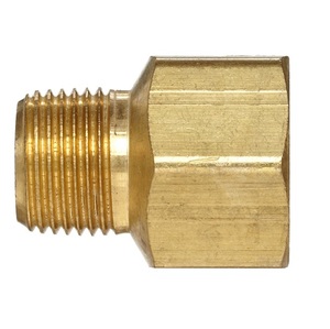 Adaptateur de raccord de tuyau hexagonal en laiton avec filetage NPT femelle 1/2 pouce x filetage NPT mâle 1/2 pouce - Product Image 2