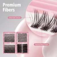 Nouveaux designs, packs variés de faux cils, pose facile, cils volumineux, vente en gros, cils en grappe DIY