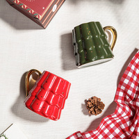 Tasses de Noël en céramique de luxe 2026, assorties pour couple, résistantes aux hautes températures et compatibles micro-ondes, pour les amateurs de Noël