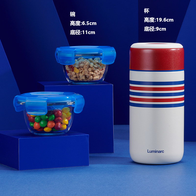 P8663 braised cup set red (1 cup 2 bowls)