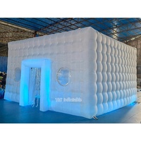 Tente Gonflable Professionnelle Blanche pour Boîte de Nuit, Camping Extérieur avec LED pour Location de Fêtes, Durable