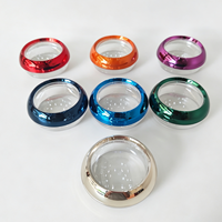 Pots cosmétiques vides Spot 50g, corps de pot transparent avec couvercle à vis électroplaqué multicolore, pots de rangement pour safran