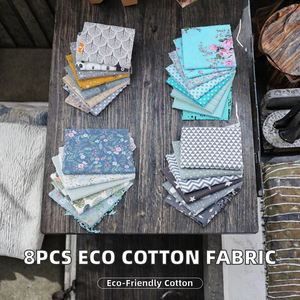 8 pièces de tissus jacquard imprimés prédécoupés, écologiques, pour l'hôtellerie, patchwork, quilting, couture DIY - Product Image 2