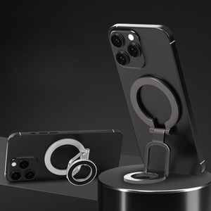 Manyetik Katlanabilir Metal Çinko Alaşımlı Telefon Askıları Tutucu Özel Masaüstü Montaj Parmak Çubuğu Manyetik Telefon Tutucu Telefon Kılıfı için - Product Image 4